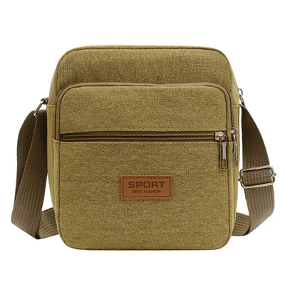 Men's Shoulder Bag Business Leisure Large Capacity Portable Handbag Zipper Multi Layer Waterproof Summer Male's Crossbody Bags