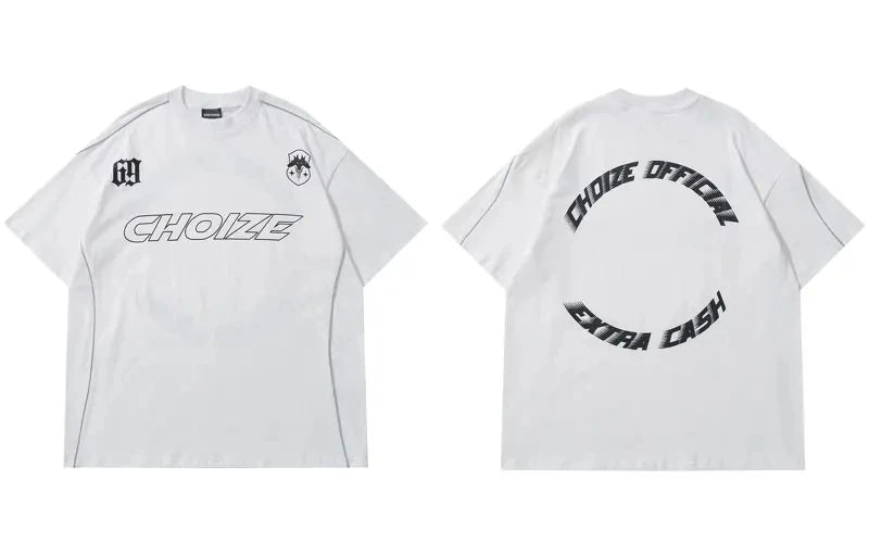 Men's Oversized T-shirt Clothing Alphabet Print Line Short sleeve Hip Hop Casual 2024 Harajuku Street Short Sleeve T-shirt Top
