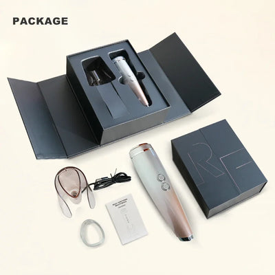 High Frefruquency RF Neck Face Beauty Device Anti-aging Remove Double Chin EMS Facial Lifting Warm Facial Massager