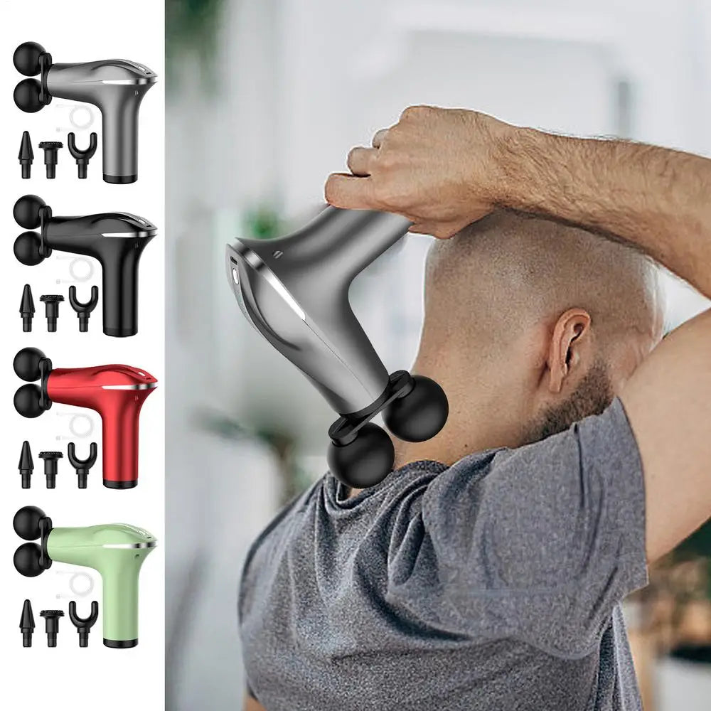 Massager Cordless Double-Headed Electric Smart Vibration Portable Muscle Massager Handheld Back Massager Electric Smart Portable