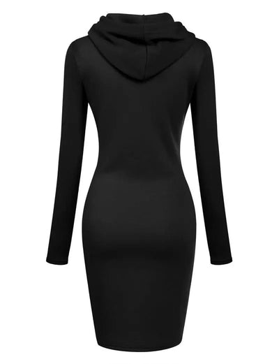 Ladies Autumn Attire Women's Hooded Dresses Hoodie - Style Sweatshirt Dresses for Women Tops in Ladies Clothing