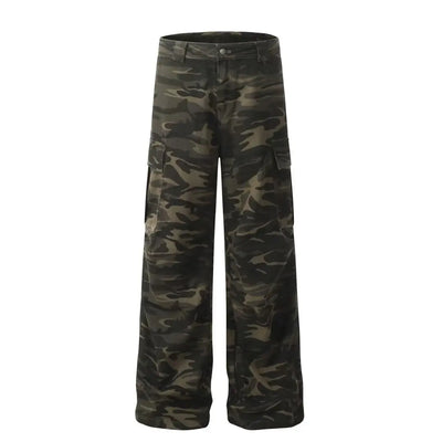 Simple Straight Trousers for Men Camouflage Pants New Casual Pants Man Lazy Comfortable New Literature and Art Trend