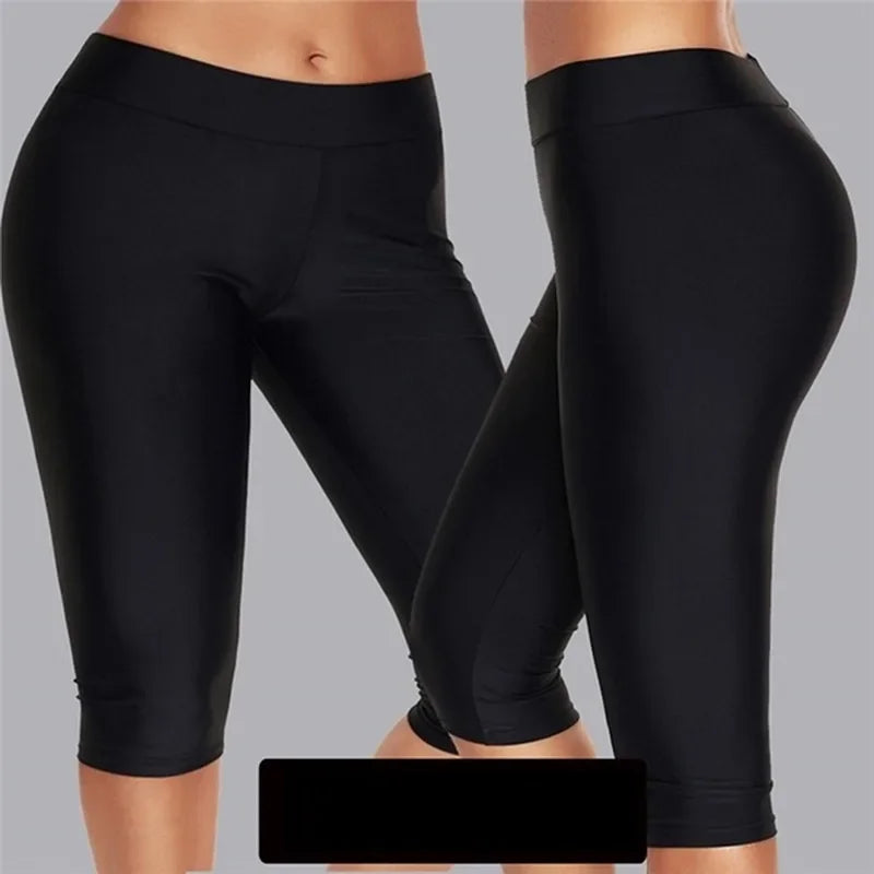 Women's Leggings High Waisted Capri Leggings No Pockets For Women Yoga Pants Workout Capri Pants