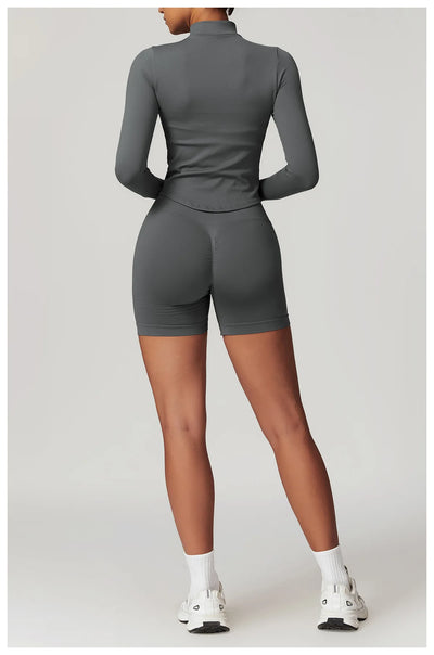 Seamless Athletic Wear Women's Clothes 2 Pieces Yoga Set Workout Sportswear Gym Clothing High Waist Leggings Fitness Sports Suit