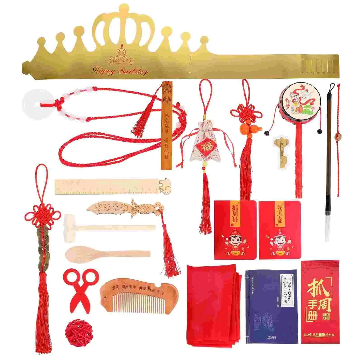 Catch Week Props Baby Gifts Home Decor Chinese Style Wooden Birthday Playthings