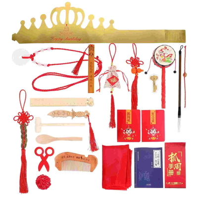 Catch Week Props Baby Gifts Home Decor Chinese Style Wooden Birthday Playthings