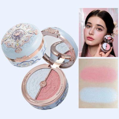 Flower Knows Butterfly Cloud Blush Duo Waterproof Long Lasting High Pigment Highlighting Powder Natural Glow Vegan Makeup