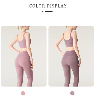 2 Piece Yoga Clothes Women's Tracksuit Athletic Wear Pilates Fitness Yoga Set Tight-fitting Running Underwear Fitness Suit👚👚