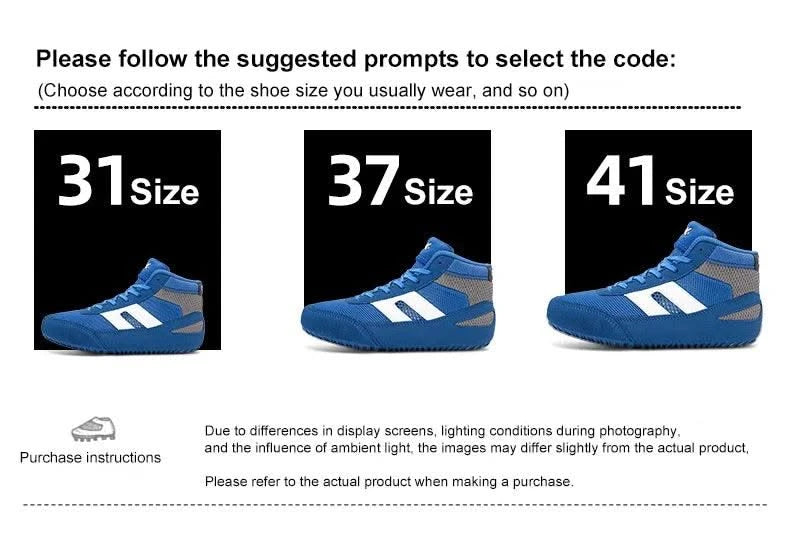 New Wrestling Shoe Fighting Boxing Wrestling Rubber Outsole Breathable Wear-resistant Shoes for Child Women Men Size 29-44