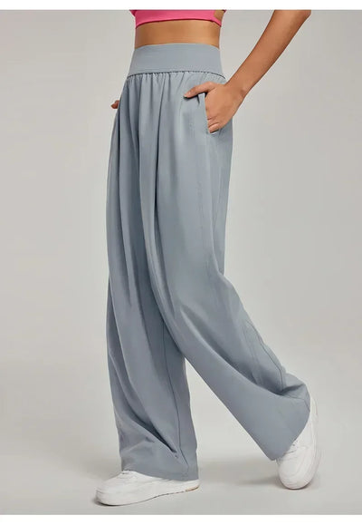 Women's High Waisted Hip Lifting Yoga Wide Leg Pants Athletic Casual Fitness Pants