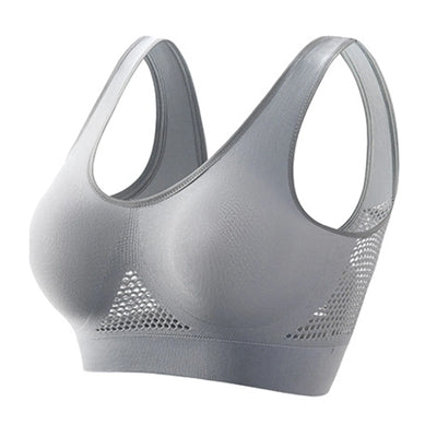 Breathable Sports Bra Top Fitness Women Brassiere Removable Padded Sport Bra Running Gym Seamless Push Up Bras