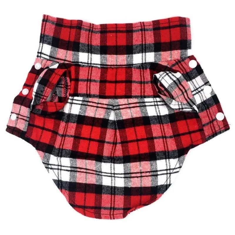 Pet Clothes Dog Shirt Summer For Small Medium Dogs Cat British Style Plaid Clothing Breathable Fashion Puppy Chihuahua T-shirt