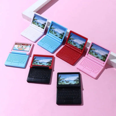 DIY Accessories Doll House Decoration Crafts Dollhouse Miniature Dollhouse Computer Simulation Laptop Dollhouse Furniture