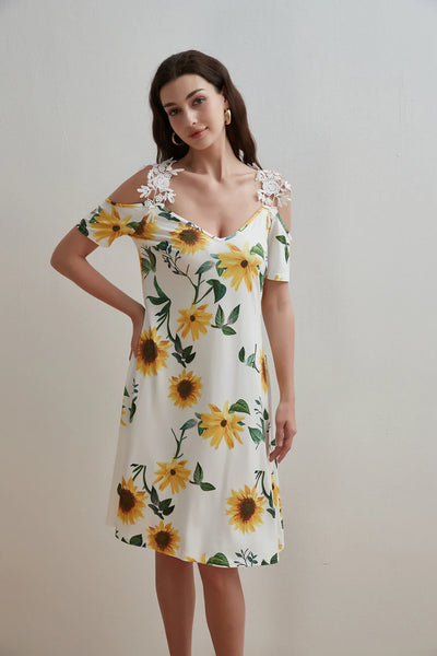 Women'S Elegant Dresses 2025 Summer New Women's Fashionable Lace V-neck classic style Dress Summer Casual Bohemian Daily dress