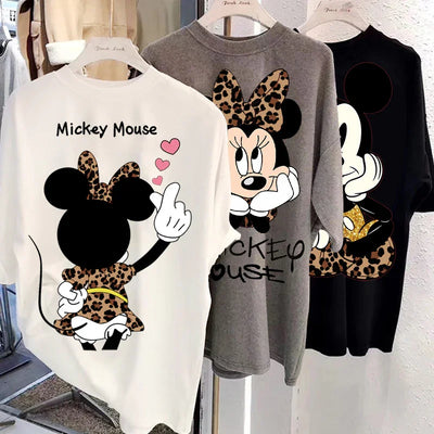 Kawaii Women T-Shirts Mickey Anime Blouses Clothing Graphic Clothes Harajuku Oversized T Shirt Womens Tops Y2k