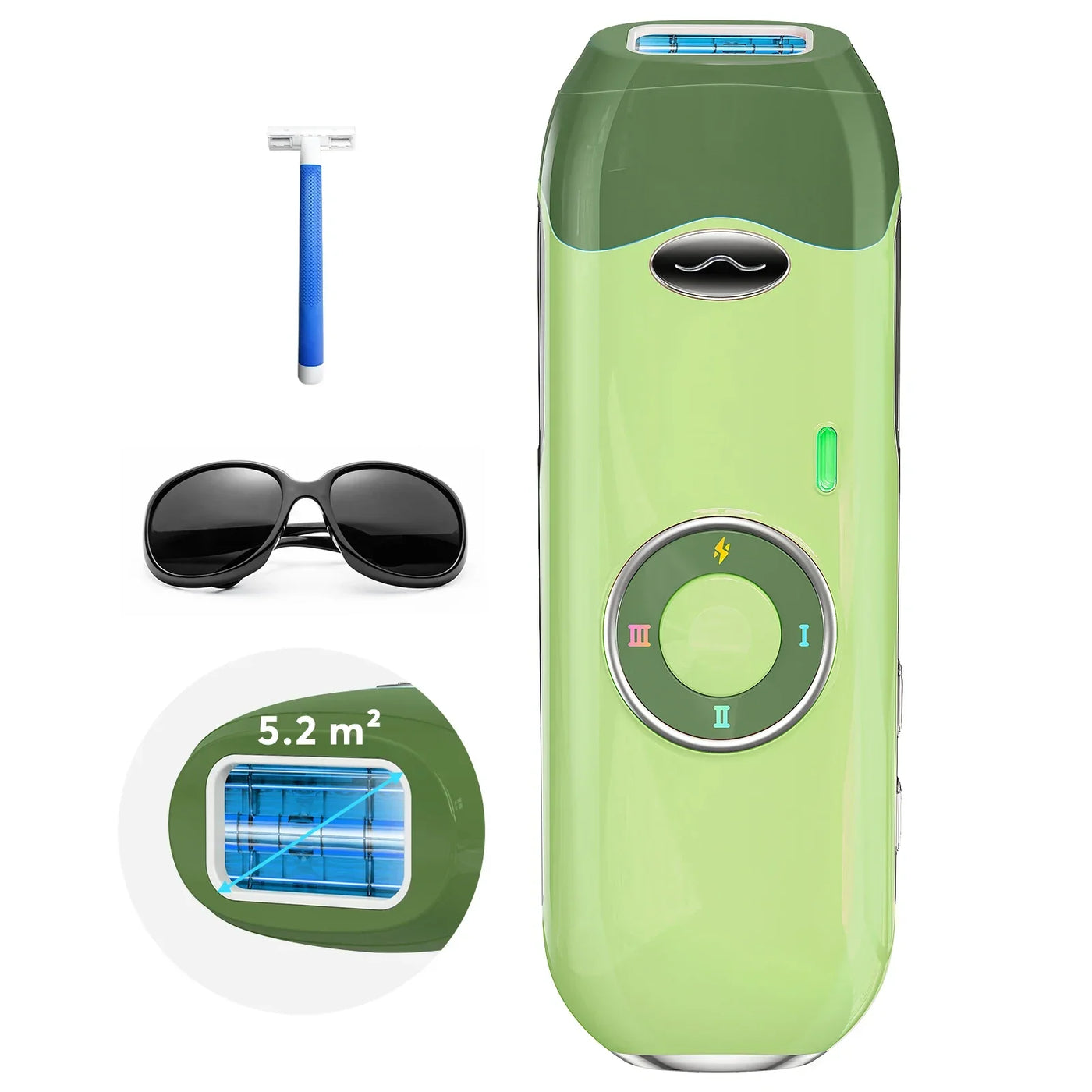 Laser Hair Removal 5.2 cm² Contact 22J IPL Unlimted Ultra-fast Light Emission Painless Long-Lasting Hair Remover for men women