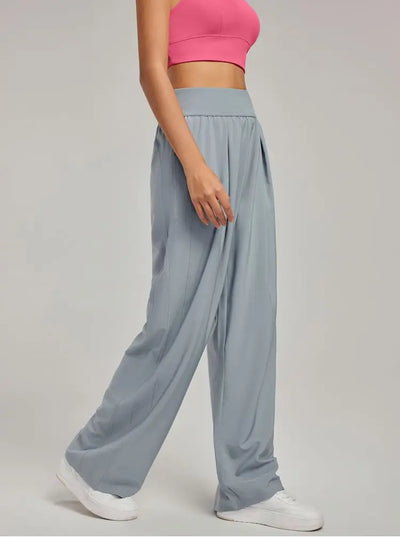 Women pants  Wide Leg High Waist Loose Trousers Summer Casual Yoga Pants  Draping Breathable Gym Lounge Pants Woman clothing