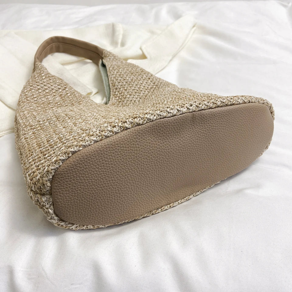 Fashion Straw Bag Designer Shoulder Bag Women Tote Summer Beach Vacation Bag Bohemian Shopping Pocket Crossover Sacos De Ombro