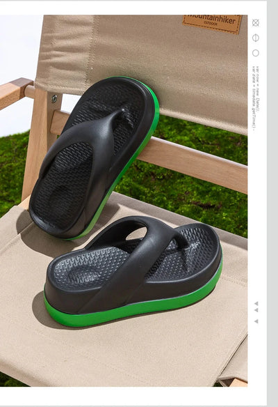 Woman Flip Flops Popular Design Shoes 2025 Trend Casual Platform Sandals Non-slip Outdoor Slippers Unique Features Flat Sandals