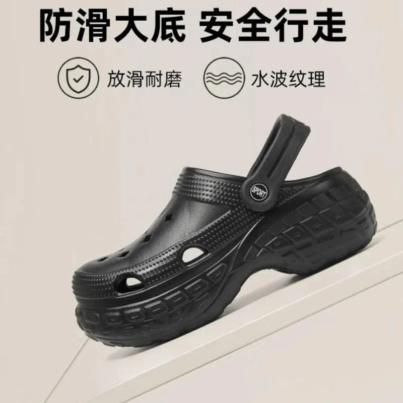 Women's Clogs Summer Slippers Platform Clog Sandals Outdoor Indoor Slippers Women Heeled Slippers High Quality Shoes Slides