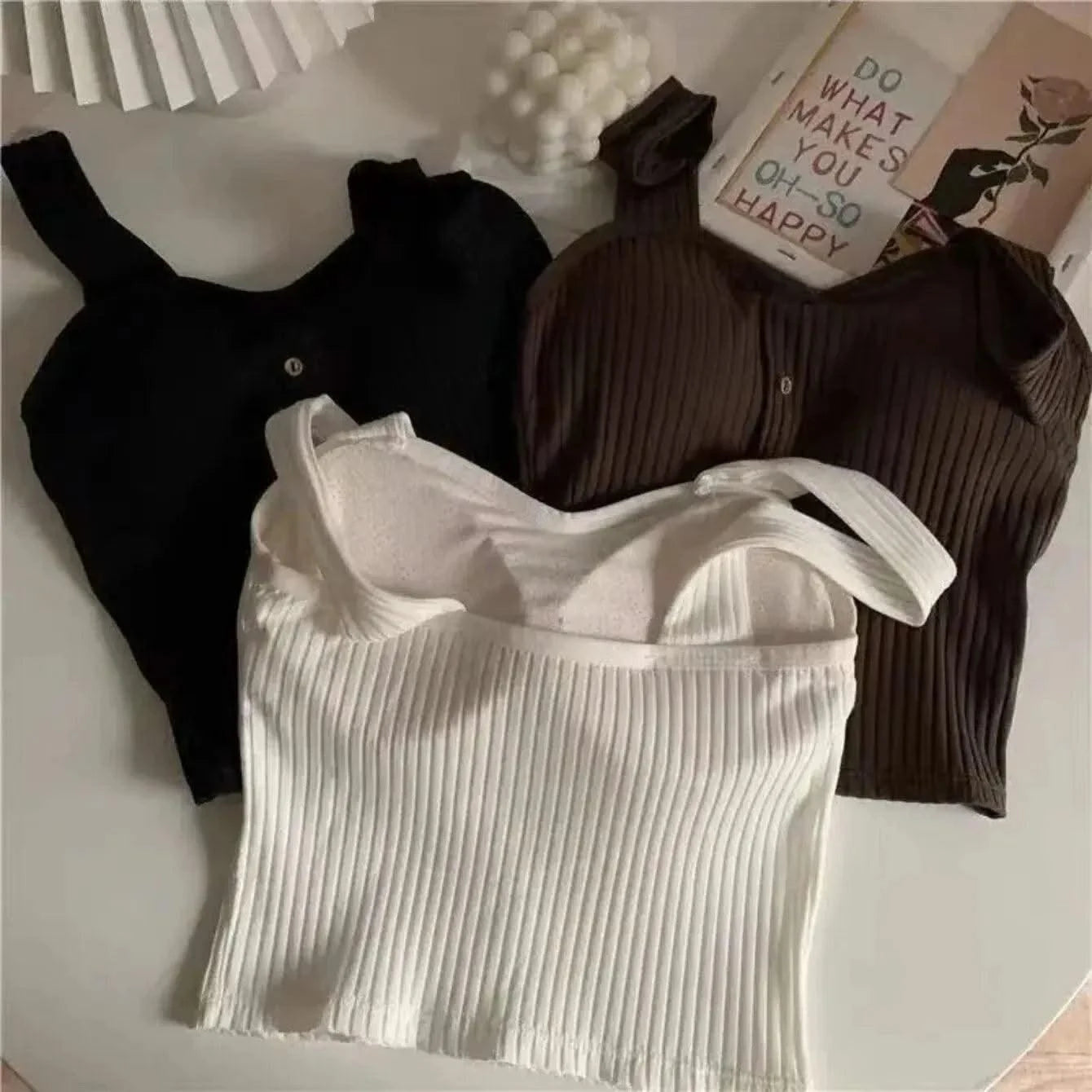 Women's Y2K Cropped Tops with Bra Pads Summer Corset