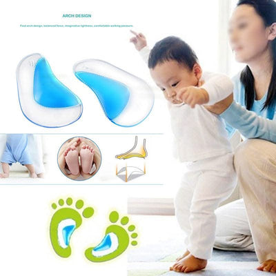Kids Orthopedic Insoles for Children Shoes Inserts Baby Plantar Fasciitis Flat Feet Arch Support Orthotic Silicone Gel Insoles