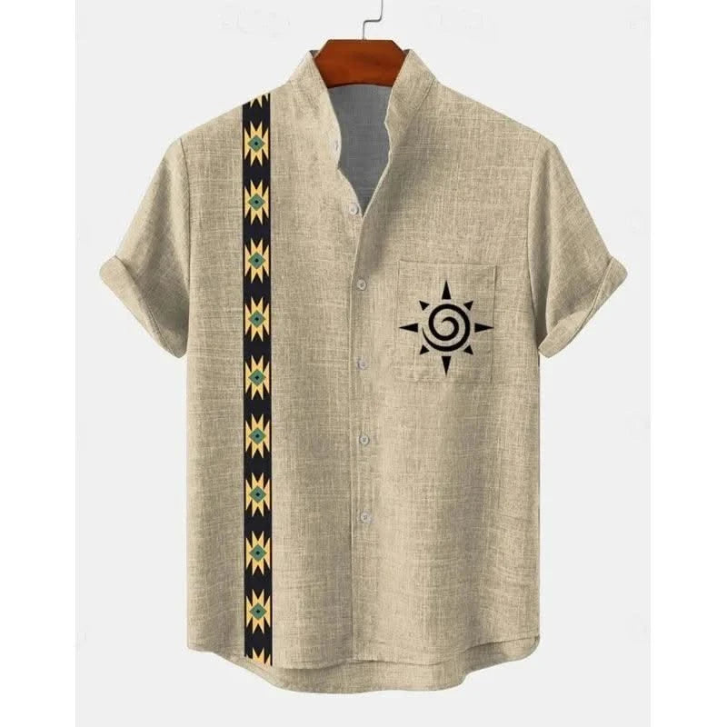 Men's New Linen Hawaiian Shirt 3D Fashion Short Sleeve Casual Urban Trend Summer Comfort Vacation