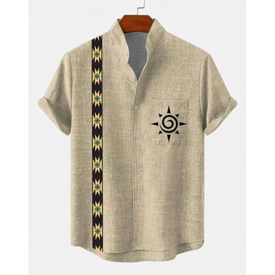 Men's New Linen Hawaiian Shirt 3D Fashion Short Sleeve Casual Urban Trend Summer Comfort Vacation