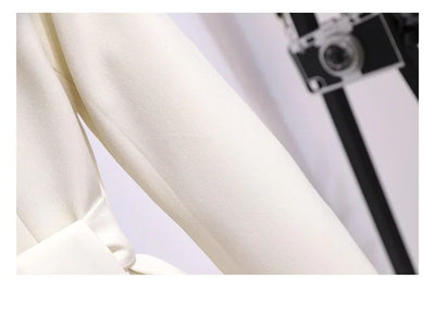 Blazer Women 2025 Spring New Fashion Women Clothing Suit Skirt Jacket Belt Waist Slim Suit Women Blazer Long Coat Black Blazers