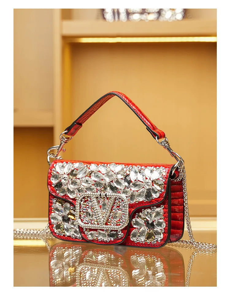 Chic Women's Crossbody Bag Leather Shoulder Handbag Designer Tote Purse Ladies Modern Elegant