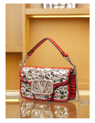 Chic Women's Crossbody Bag Leather Shoulder Handbag Designer Tote Purse Ladies Modern Elegant