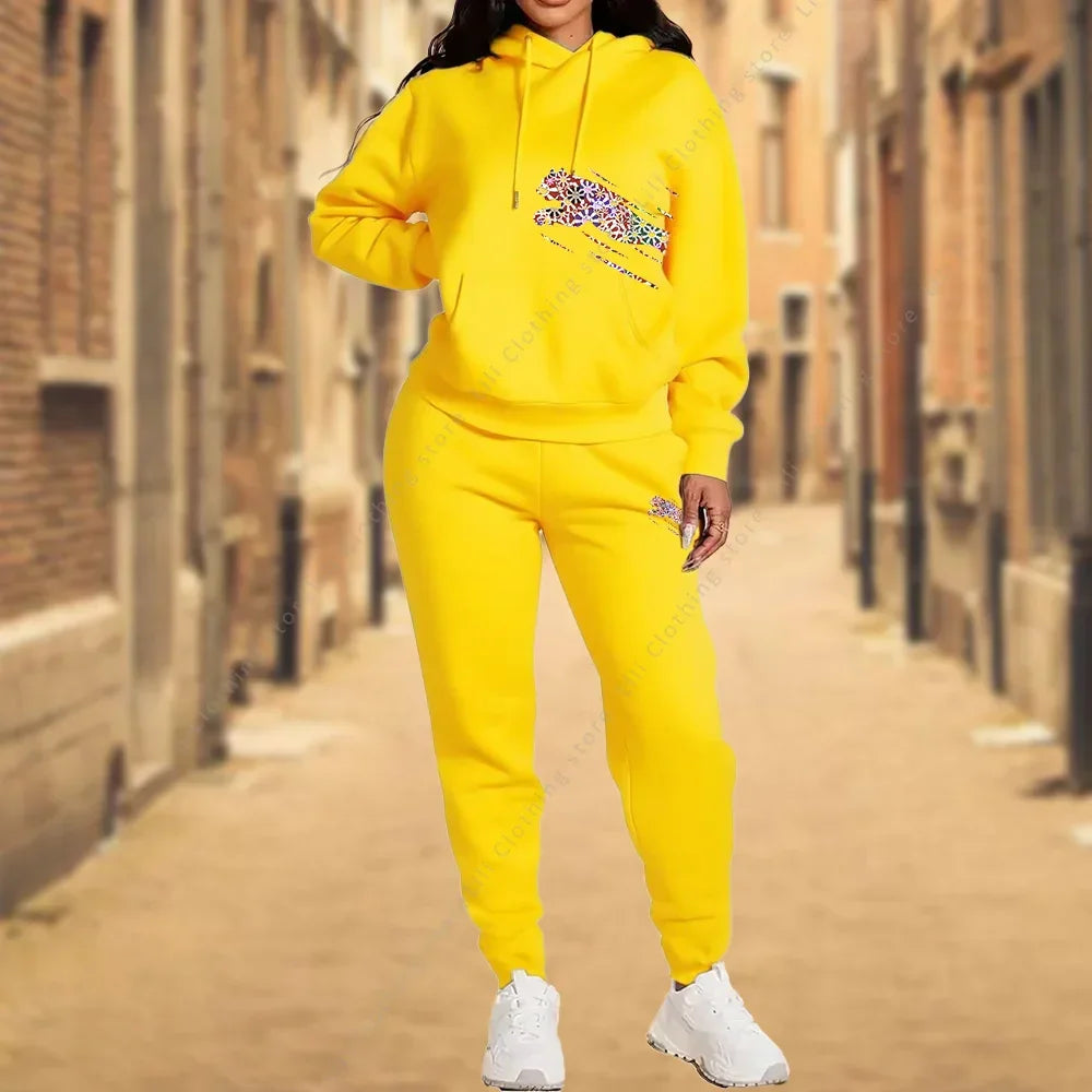 Women TrackSuit Aesthetic Designer Clothes Autumn Winter High quality Hoodies Sweatshirts Sweatpants Sportwear Woman Pants Sets