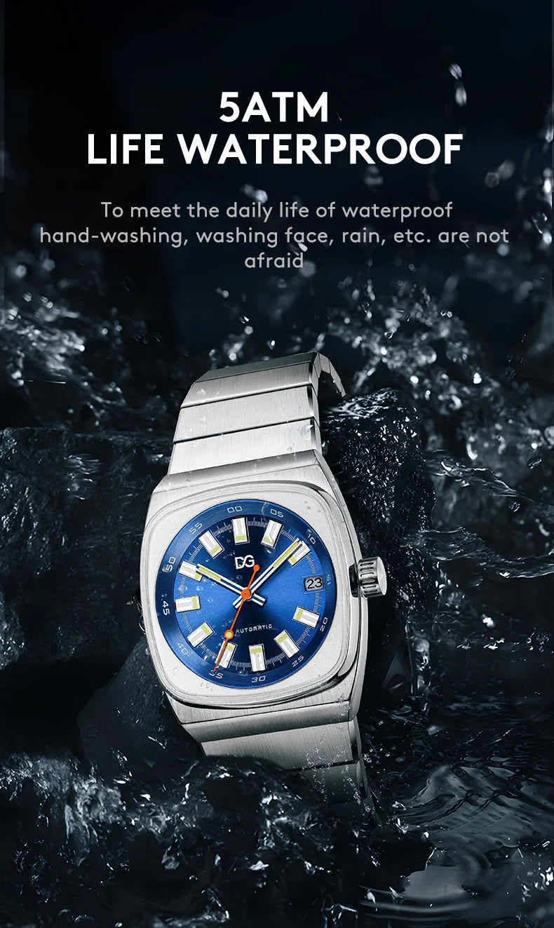 High-End Men's Sports Watch Fashion Square Large Dial Trendy Wristwatch Men's Reloj