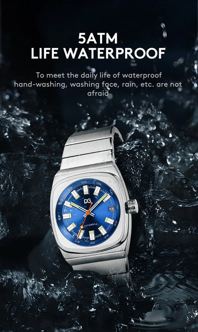 High-End Men's Sports Watch Fashion Square Large Dial Trendy Wristwatch Men's Reloj