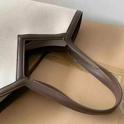 Fashion Brand Designer Tote Bags Light Luxury High-end V-shaped Handbag Simple Versatile Canvas Bag Large Capacity Shoulder Bags