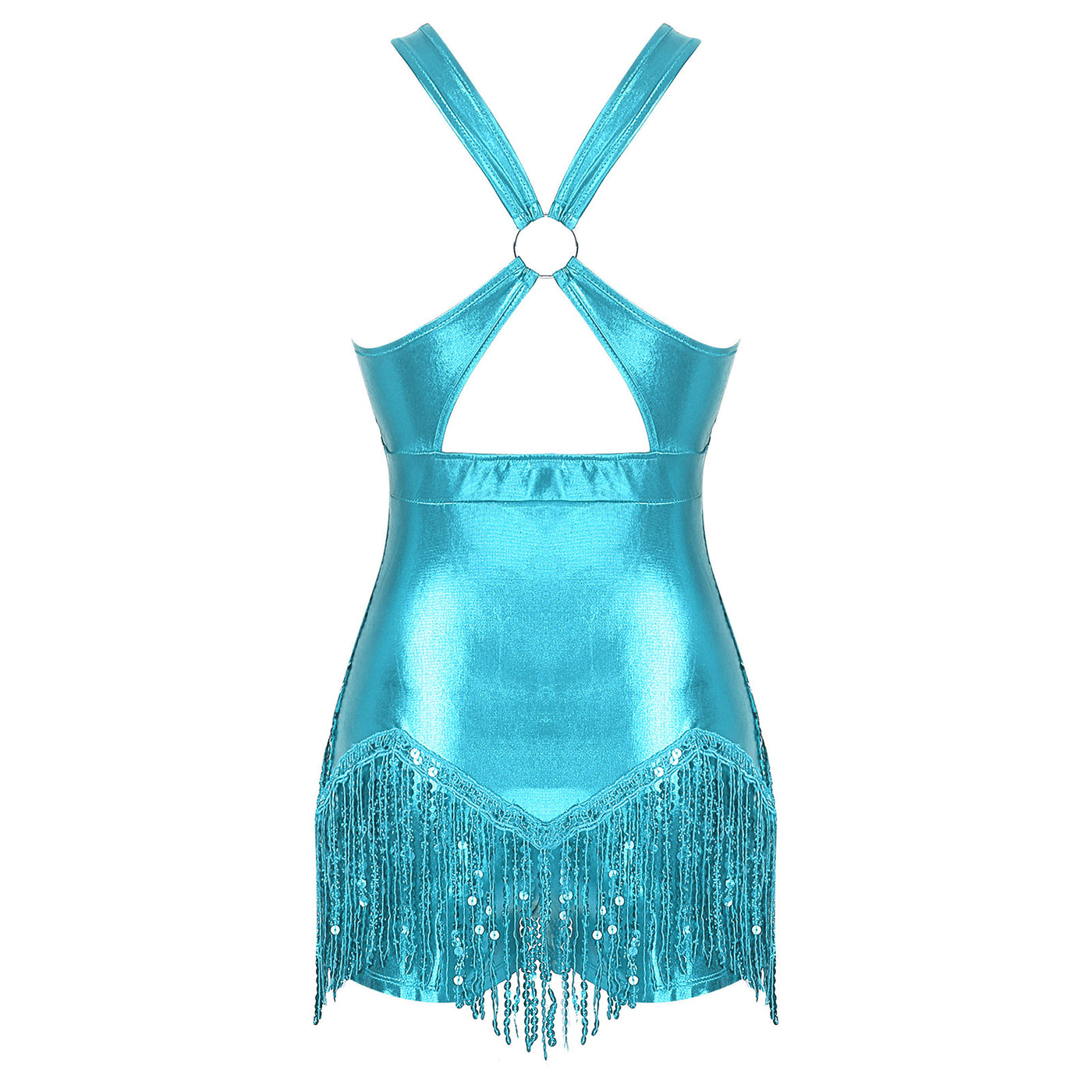 Women's Sequin Dance Dress Latin American Dance Costume Body Sleeveless Classical Samba Rumba Dresses Jazz Ballerina Dancewear