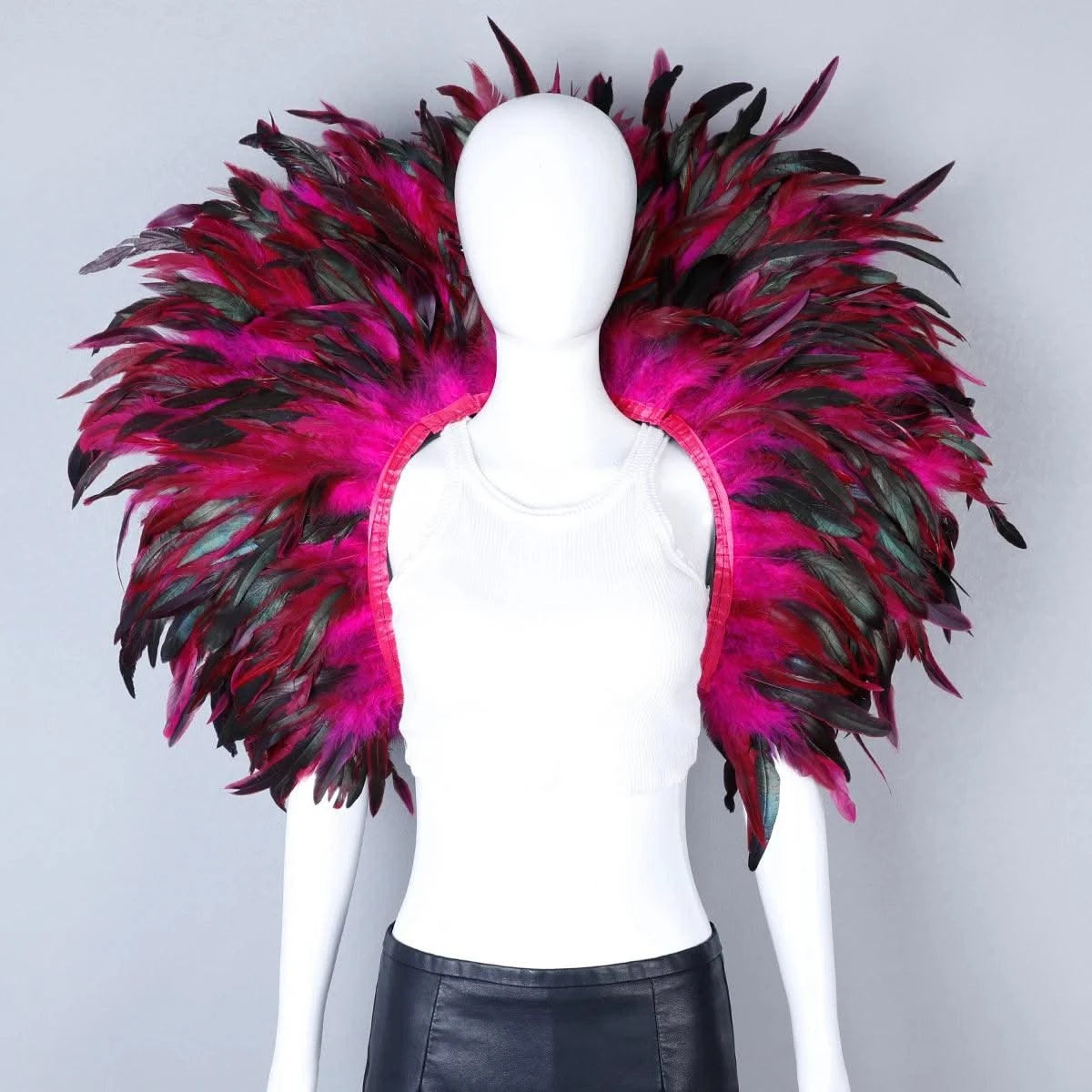 Designer Feather Scarf  (Punk, Halloween, Carnival, Masked Ball Party )Accessory