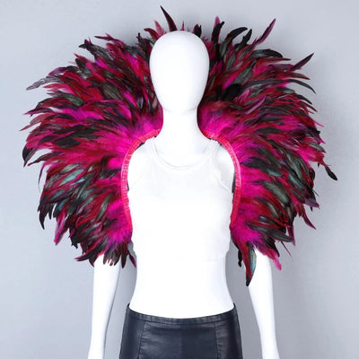 Designer Feather Scarf  (Punk, Halloween, Carnival, Masked Ball Party )Accessory