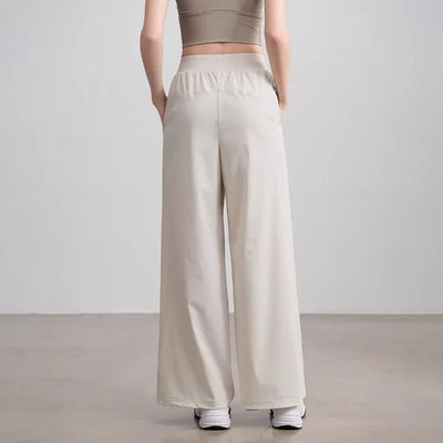 Women's High Waisted Hip Lifting Yoga Wide Leg Pants Athletic Casual Fitness Pants