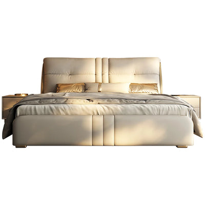 Luxury Double Bed Modern Sofa Design Simple Princess Sleeping Massage Bed Leather Headboards Muebles Lounge Suite Furniture