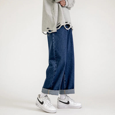 Men's Jeans Pants Straight Trousers for Men Jean Spring Denim Mens Man Male Trendyol Streetwear Korean Fashion Men Boys  Sale