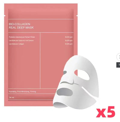 Bio Collagen Facial Mask Shrink Pores Deep Hydrating Overnight Mask Moisturizing Refreshing Brightening Face Korean Skin Care