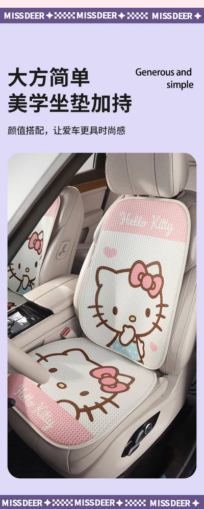 Sanrio Car Seat Cushion Car Cushion Protective Cushion Mesh Seat Cover Four Seasons Car Accessories Hello Kitty Car Accessories