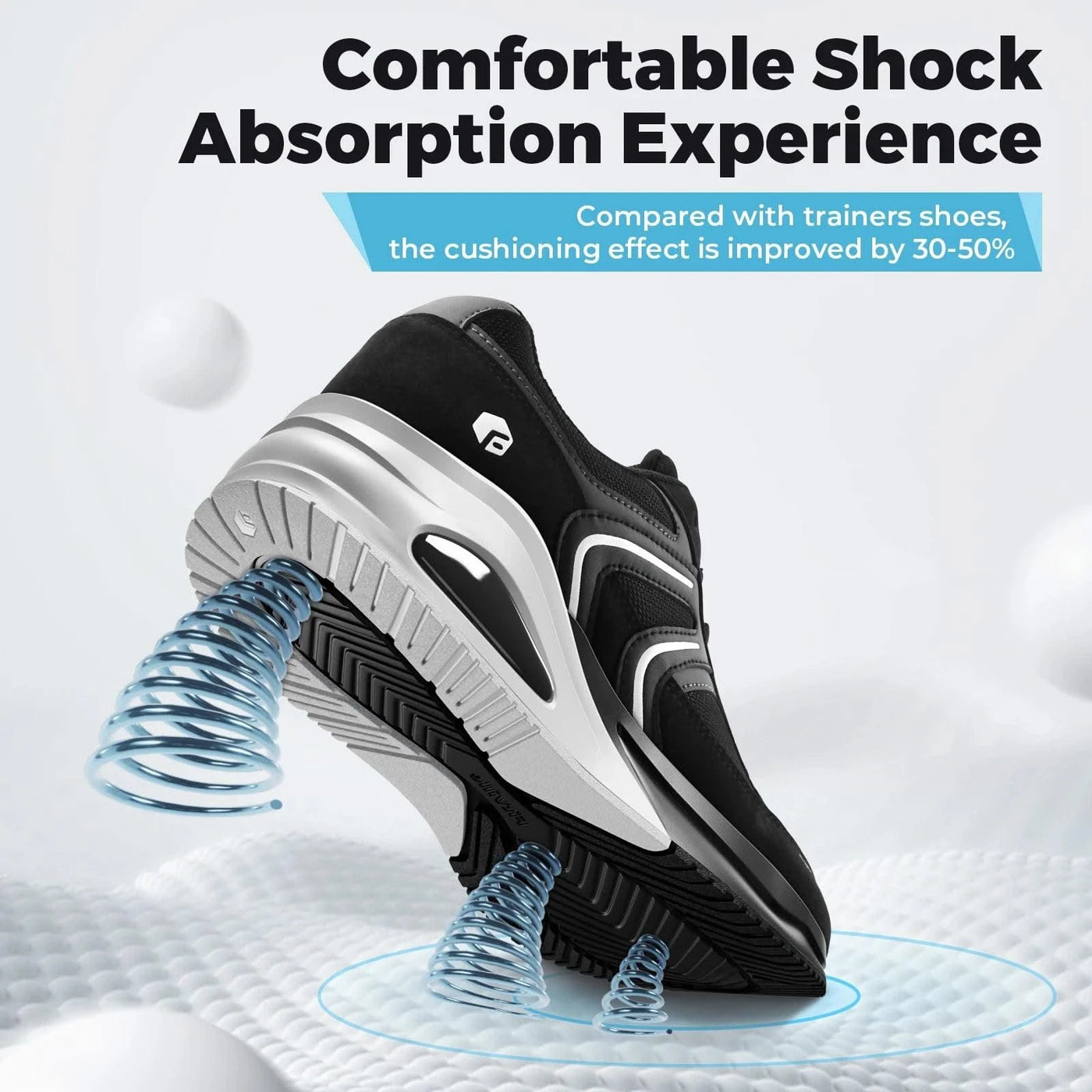 Fitville Extra Wide Walking Shoes for Men Wide Cushioned Sports Shoes For Swollen Feet Flat Feet Arch Fit Relieve Heel Pain