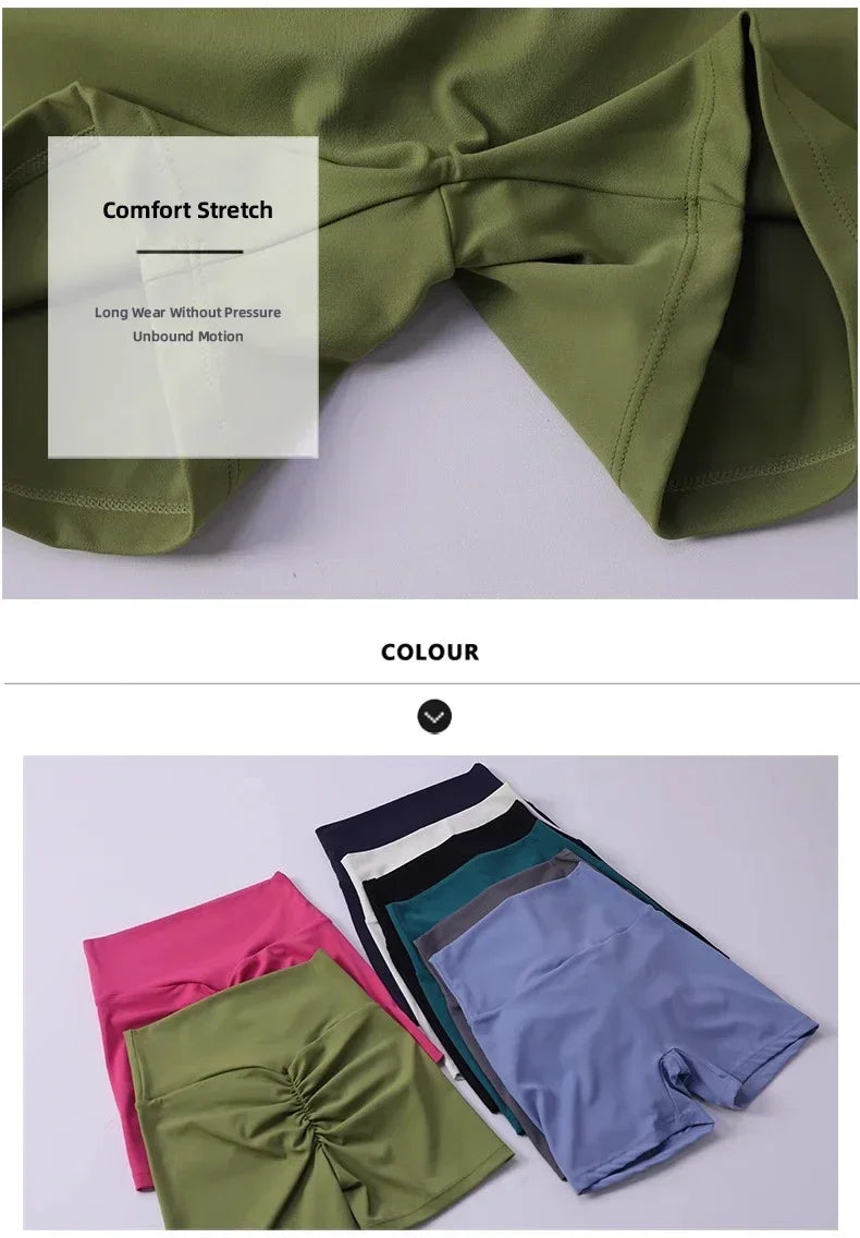 Women's Sports Yoga Shorts with High Waist, Hip Lift, Running, Cycling, 3-point Shorts, Quick Drying Women's Yoga Short🩳👍️