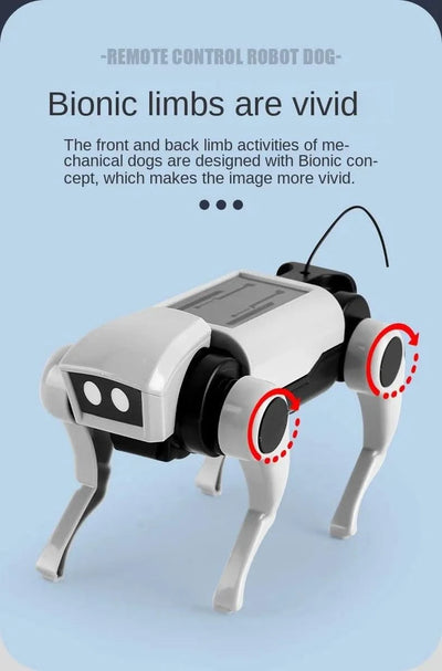 Children's Remote Control Mechanical Robot Dog, Toy Science, Teaching,  DIY Assembling Model Electric Set Toys for Boys Kids