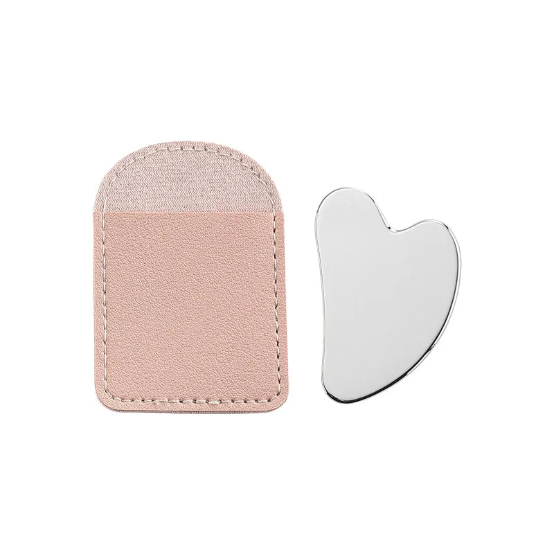 Facial Massage Scraper Stainless Steel Beauty Scraper Face Lift Law Full-Body Dolphin Heart Scraper Holster