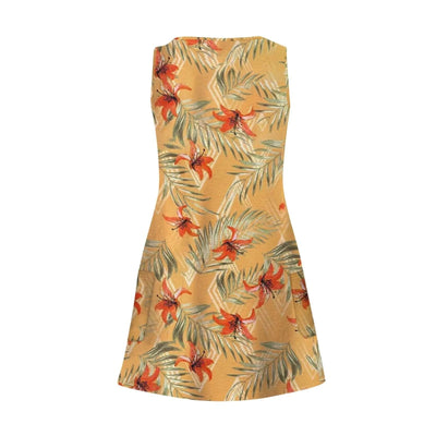 Floral Print Dresses For Women Summer Sleeveless V Neck Boho Beach Dress Vestidos Ladies Vacation Dresses Vestidos Femenino