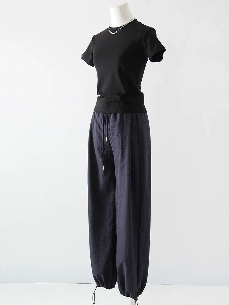 White Sweatpants For Women High Waist Loose Joggers Straight Trousers Female Black Spring Summer Casual Woman Long Pant Wide Leg