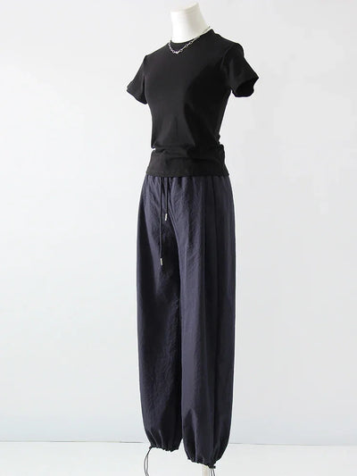 White Sweatpants For Women High Waist Loose Joggers Straight Trousers Female Black Spring Summer Casual Woman Long Pant Wide Leg